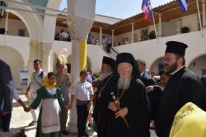 Θερμή υποδοχή και τιμές για τον Οικουμενικό Πατριάρχη στην Ύδρα