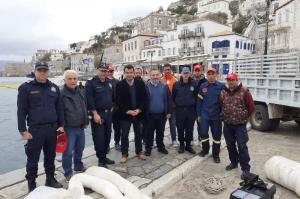 Αντιρρυπαντική άσκηση  στο λιμάνι της Ύδρας - Η δήλωση του Γ. Κουκουδάκη