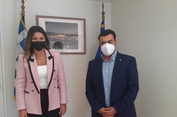 Την Υφυπουργό Τουρισμού Σ. Ζαχαράκη συνάντησε ο Δήμαρχος Ύδρας Γ. Κουκουδάκης