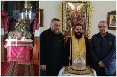 Επέστρεψε η τιμία κάρα του Αγίου Κωνσταντίνου στην Ύδρα