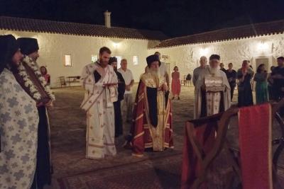 Ο Μητροπολίτης 'Υδρας ΕΦΡΑΙΜ προεξήρχε της Ιεράς Αγρυπνίας στο Μοναστήρι του Προφήτη Ηλία