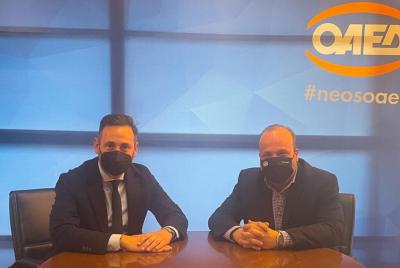 Συνάντηση   με τον διοικητή του Ο.Α.Ε.Δ  Σπύρο Πρωτοψάλτη είχε ο Βουλευτής Α’ Πειραιά &amp; Νησιών Γιάννης Μελάς