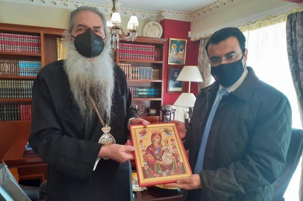 Συνάντηση με τον Σεβασμιότατο Μητροπολίτη Πειραιώς Σεραφείμ πραγματοποίησε ο Δήμαρχος Ύδρας Γιώργος Κουκουδάκης