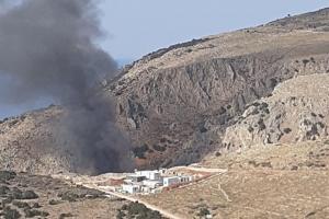 Πυρκαγιά   στον χώρο εναπόθεσης απορριμμάτων - Τοξικός καπνός στον αέρα