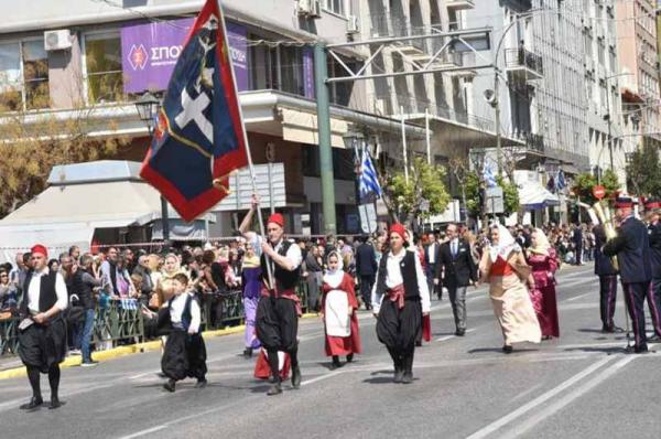 Ο Υδραϊκός Σύνδεσμος Πειραιώς τίμησε την επέτειο της 25ης Μαρτίου στον Πειραιά