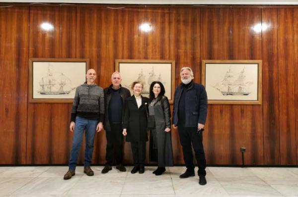 Από την έκθεση στο Πολεμικό Μουσείο "Σημείο Ελληνικό" με συμμετέχοντες τους Ν. Κανόγλου, Π. Μαστραντώνη, Κ. Παντελή