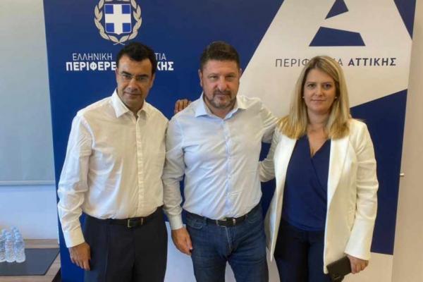 Συνάντηση   με τον Περιφερειάρχη Αττικής Νίκο Χαρδαλιά είχαν ο Δήμαρχος Γ. Κουκουδάκης και η Αντιδήμαρχος Γ. Μαραγκού