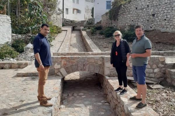 Το αντιπλημμυρικό έργο στο Καμίνι επισκέφτηκε ο Δήμαρχος Ύδρας Γ. Κουκουδάκης