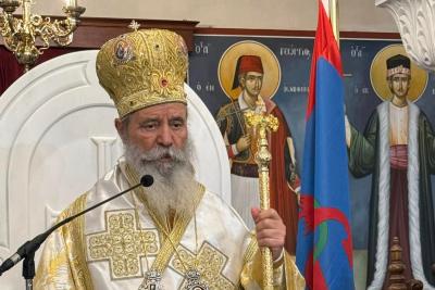 Λαμπρή Αρχιερατική Λειτουργία στις Σπέτσες για τον Όσιο Εφραίμ του Σύρου προεξάρχοντος του εορτάζοντος Σεβασμ. Ποιμενάρχη μας κ. Εφραίμ