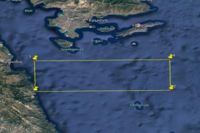 Λιμεναρχείο Ύδρας | Ενεργοποίηση θαλάσσιας περιοχής, πεδίο Βολής Ύδρας για τη διεξαγωγή άσκησης βολών
