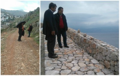 Αυτοψία του Αντιπεριφερειάρχη στα έργα της Ύδρας