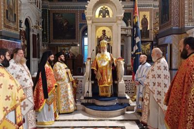 Ο Σεβ. ποιμενάρχης μας κ. ΕΦΡΑΙΜ  ιερούργησε στον Ιερό εμβληματικό Ναό του Αγίου Νικολάου Πειραιά