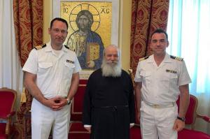 Στο Επισκοπείο δέχθηκε ο Ποιμενάρχης μας κ. ΕΦΡΑΙΜ τον νέο Λιμενάρχη και τον νέο Διοικητή της ΑΕΝ Ύδρας