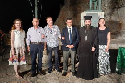 Ο Πρωτοσύγκελλος  π. Νεκτάριος Δαρδανός στις εκδηλώσεις τιμής για τον Αντώνιο Λιγνό