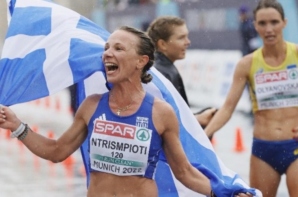 Πρωταθλήτρια Ευρώπης  και στα 20 χλμ. βάδην η Αντιγόνη Ντρισμπιώτη