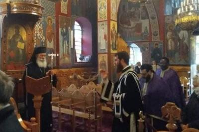 Ο Μητροπολίτης ΕΦΡΑΙΜ χοροστάτησε στον Α' Κατανυκτικό Εσπερινό στον Ι. Ναό Αγίας Τριάδος Μεθάνων