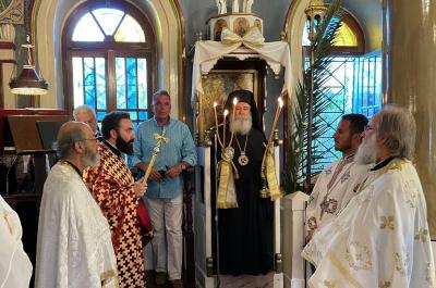 Ο Μητροπολίτης ΕΦΡΑΙΜ χοροστάτησε στον πανηγυρίζοντα ενοριακό Ναό της Αναλήψεως Κυρίου Σπετσών