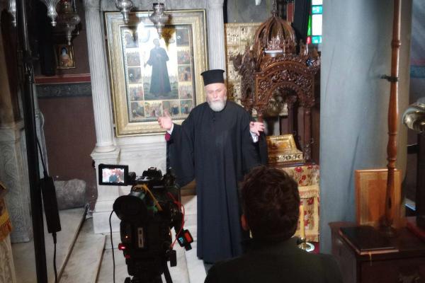 Στα «βήματα»  του Αγίου Κωνσταντίνου: Δεύτερη μέρα γυρισμάτων στην Ύδρα