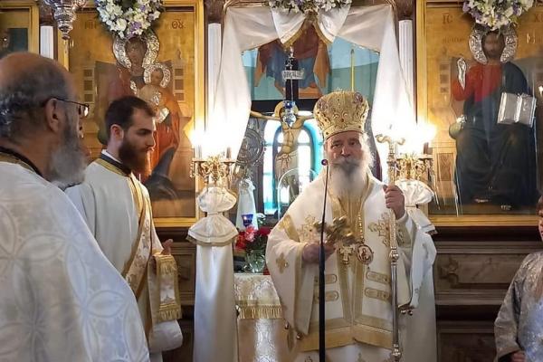 Ο Μητροπολίτης ΕΦΡΑΙΜ ιερούργησε στον πανηγυρίζοντα  ενοριακό Ναό της Θ. Αναλήψεως Σπετσών
