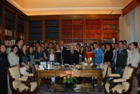 O Πρόεδρος της Δημοκρατίας Κάρολος Παπούλιας υποδέχθηκε τα σχολεία της Ύδρας