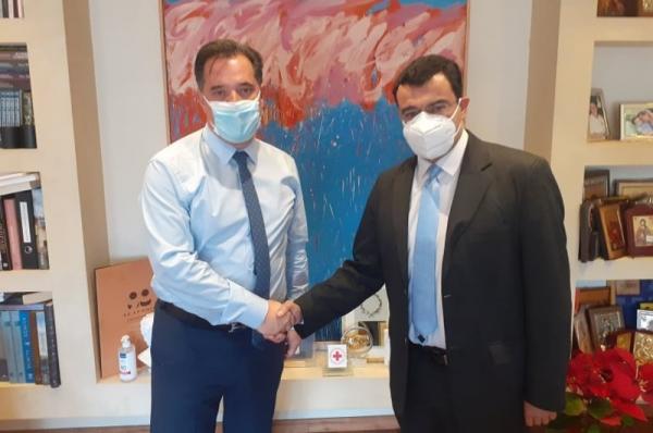 Συνάντηση του Δημάρχου Ύδρας Γιώργου Κουκουδάκη με τον Υπουργό Ανάπτυξης και Επενδύσεων Άδωνη Γεωργιάδη