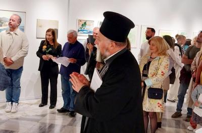 Στα εγκαίνια   της ομαδικής έκθεσης στο ΙΑΜΥ, «Ραντεβού στην Ύδρα» παραβρέθηκε ο Γ.Α.Ε. Πρ. π. Ακίνδυνος Δαρδανός